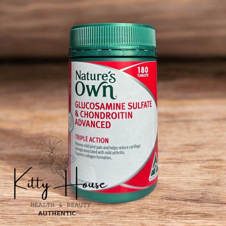 Viên Uống Bổ Khớp Nature's Own Glucosamine Sulfate & Chondroitin Advanced 180 Viên - Hỗ Trợ Giảm Đau và Cứng Khớp, Tăng Cường Sức Khỏe Sụn Khớp