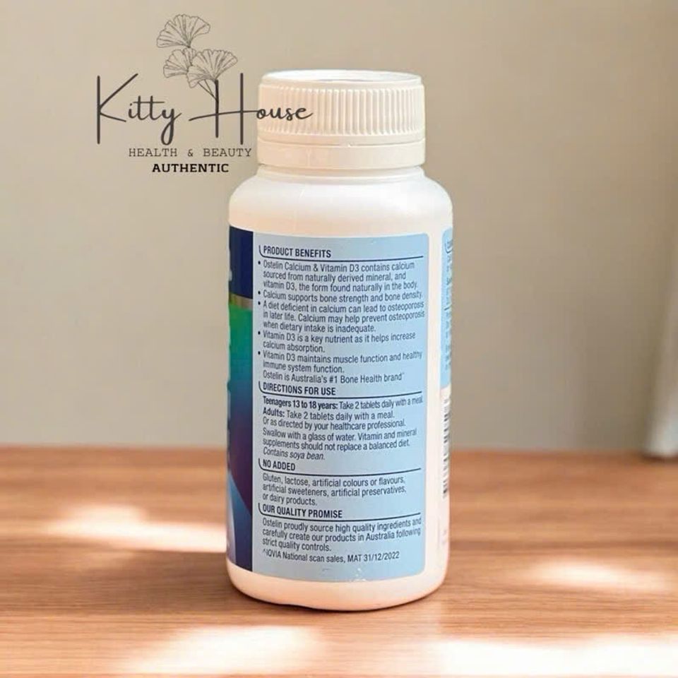 Viên uống bổ sung Canxi Ostelin Calcium & Vitamin D3 130 viên - Hỗ trợ xương chắc khỏe cho mẹ và bé, Vitamin D chống thiếu hụt