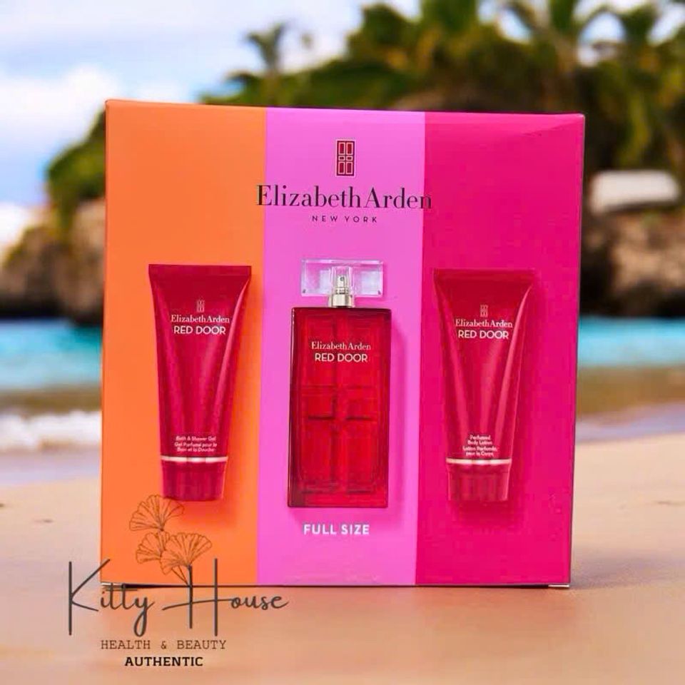 Set Quà Tặng Nước Hoa Nữ Elizabeth Arden Red Door 100ml - Lotion & Sữa Tắm 100ml, Hương Hoa Quả Tự Nhiên, Quà Tặng Sang Trọng