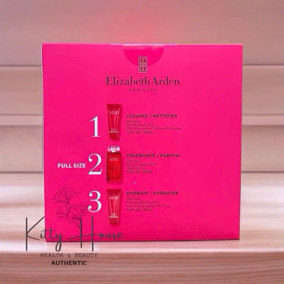 Set Quà Tặng Nước Hoa Nữ Elizabeth Arden Red Door 100ml - Lotion & Sữa Tắm 100ml, Hương Hoa Quả Tự Nhiên, Quà Tặng Sang Trọng