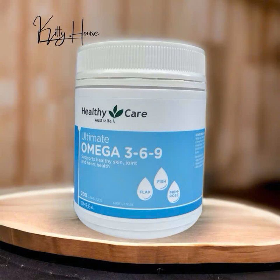 Viên uống bổ sung Omega 3-6-9 Healthy Care 200 viên - Hỗ trợ tim mạch, trí não, giảm căng thẳng, đẹp da và mắt sáng khỏe