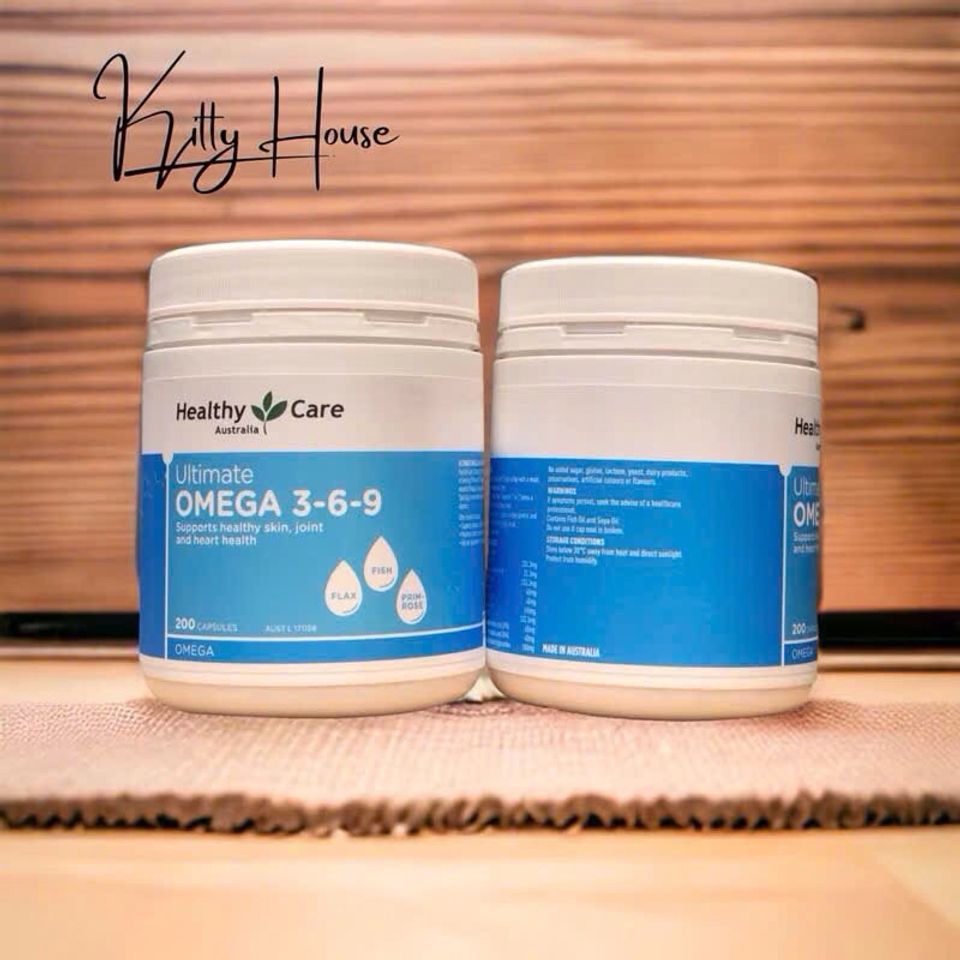 Viên uống bổ sung Omega 3-6-9 Healthy Care 200 viên - Hỗ trợ tim mạch, trí não, giảm căng thẳng, đẹp da và mắt sáng khỏe