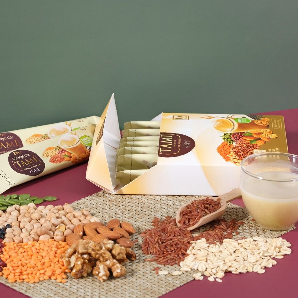Combo 2 Hộp Bột Ngũ Cốc Nảy Mầm Tami - 100% Thiên Nhiên Giảm Cân, Dinh Dưỡng Cho Mọi Đối Tượng
