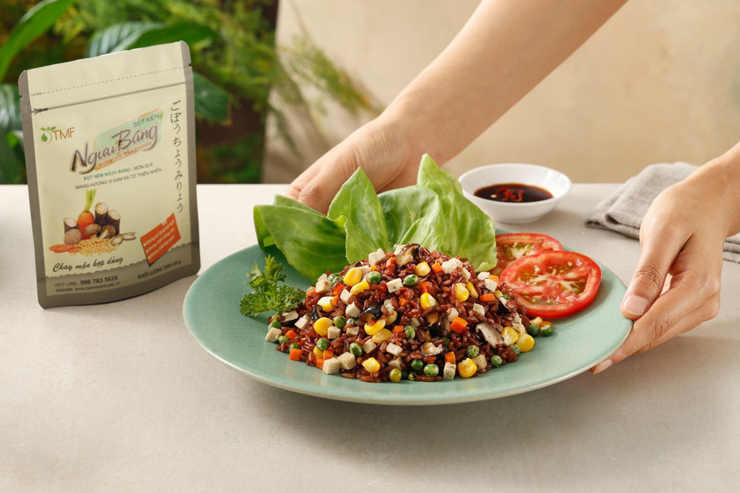 Combo 2 gói bột nêm ngưu báng 200gr TÂM MINH FOODS thuần chay không bột ngọt cho bé ăn dặm