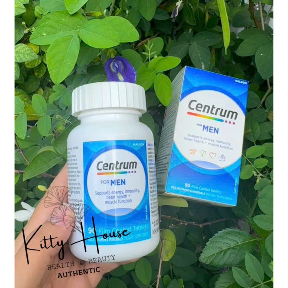 Viên Uống Vitamin Tổng Hợp Centrum For Men 90V - Hỗ Trợ Năng Lượng, Miễn Dịch, Cơ Bắp và Tim Mạch Khỏe Mạnh cho Nam Giới