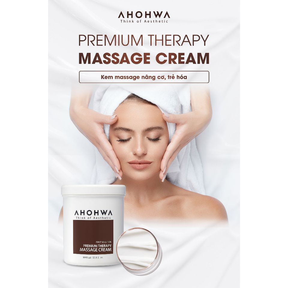 Kem Massage Body Ahohwa Premium 1000ml - Dưỡng Ẩm, Phục Hồi Da, Làm Sạch Lỗ Chân Lông, Nâng Cơ Thương Hiệu Hàn Quốc