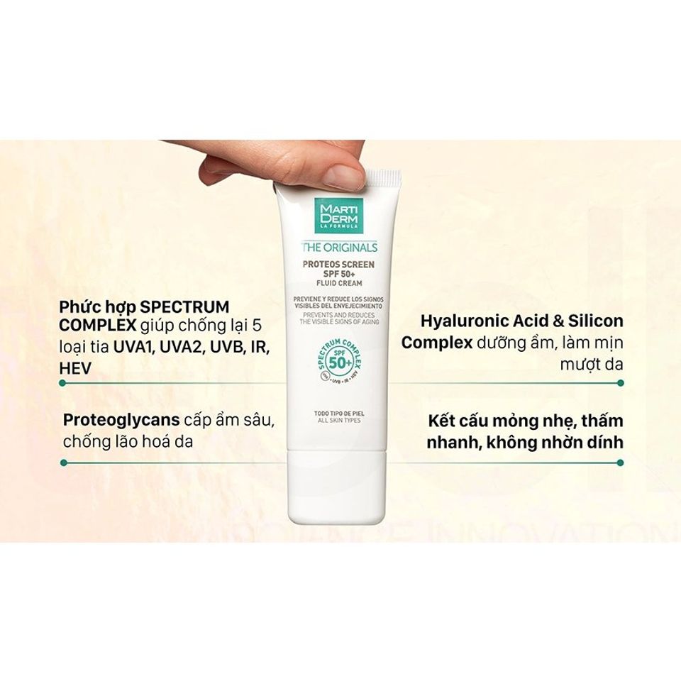 Kem Chống Nắng MartiDerm SPF 50+ - Bảo Vệ Da Dầu, Mụn, Nám - Dạng Cream Nhẹ, Chống Nắng Toàn Diện 40ml