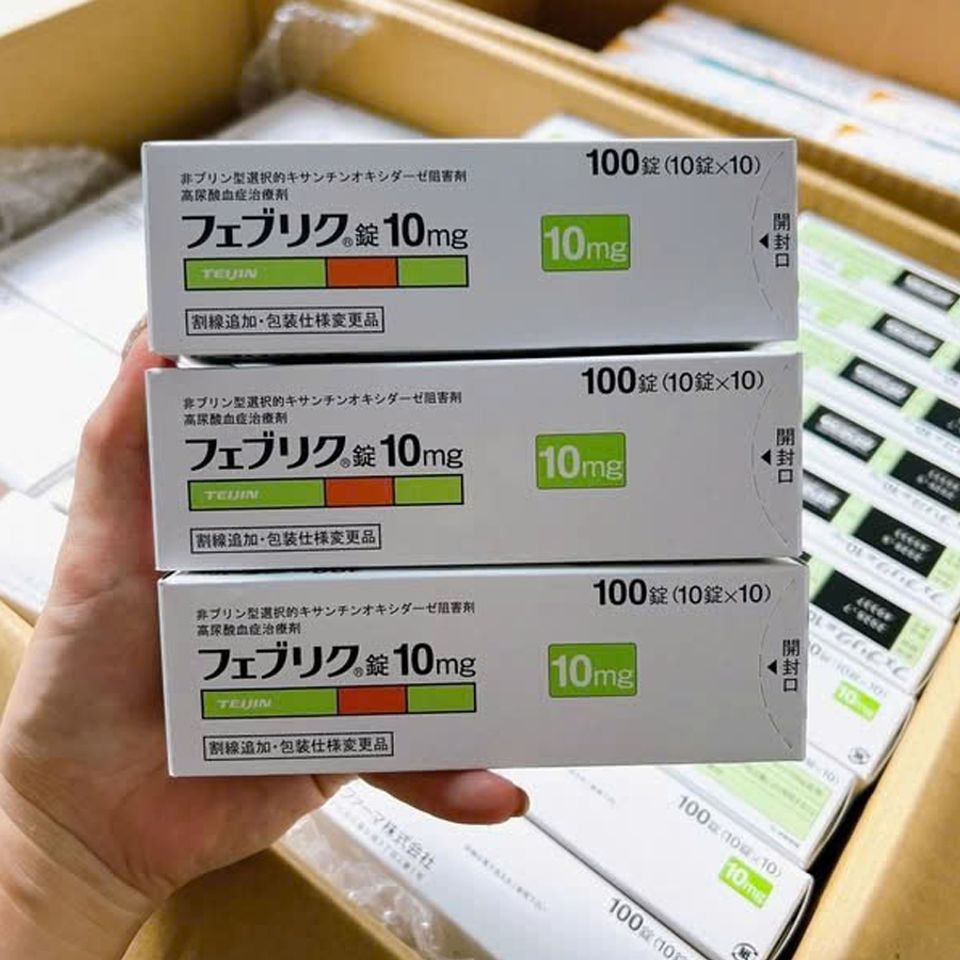 Viên uống hỗ trợ giảm gút Feburiic 10mg Nhật Bản 100 viên