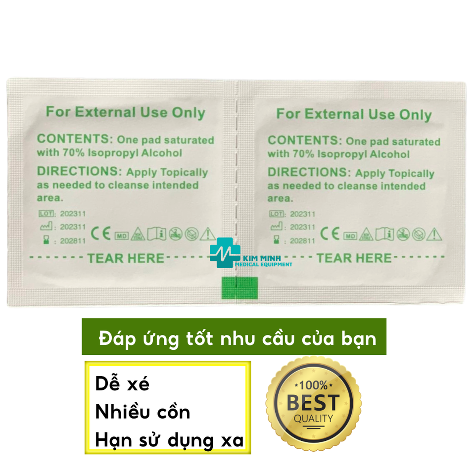Thùng 100 Hộp Bông Tẩm Cồn Greetmed 70% - Bông Mịn Sát Khuẩn Đa Năng Cho Gia Đình - Vệ Sinh An Toàn và Tiện Lợi