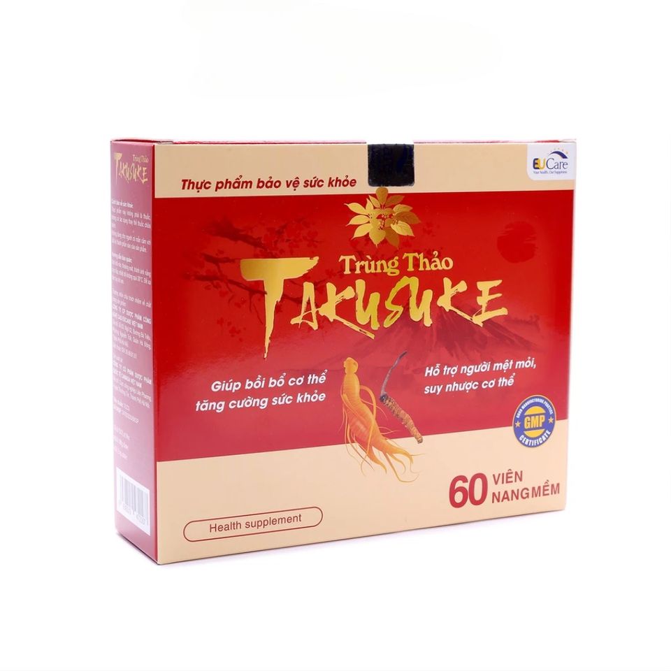 Viên Uống Đông Trùng Hạ Thảo Takusuke EUCARE - Bổ Sung Vitamin & Khoáng Chất, Tăng Cường Sức Khỏe, Cải Thiện Miễn Dịch - 60 Viên
