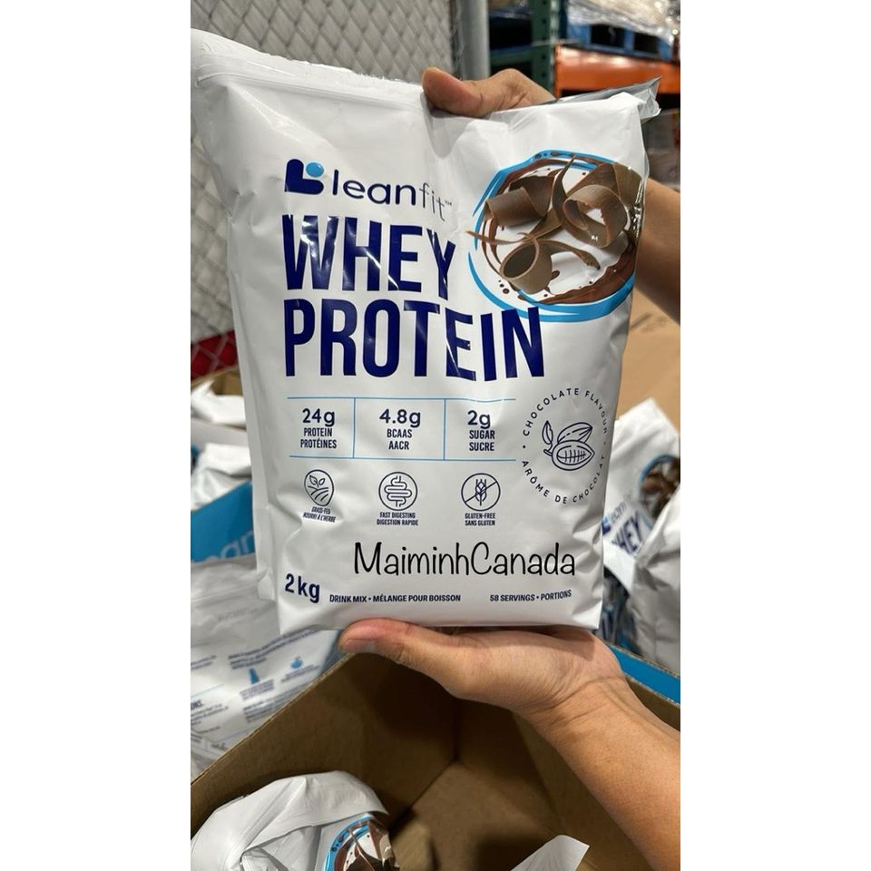 Bột Đạm Sữa LEANFIT SPORT Whey Protein Isolate Canada - Tăng Cường Cơ Bắp, Hỗ Trợ Phục Hồi Sau Tập Luyện, Dinh Dưỡng Tuyệt Vời cho Người Tập Gym