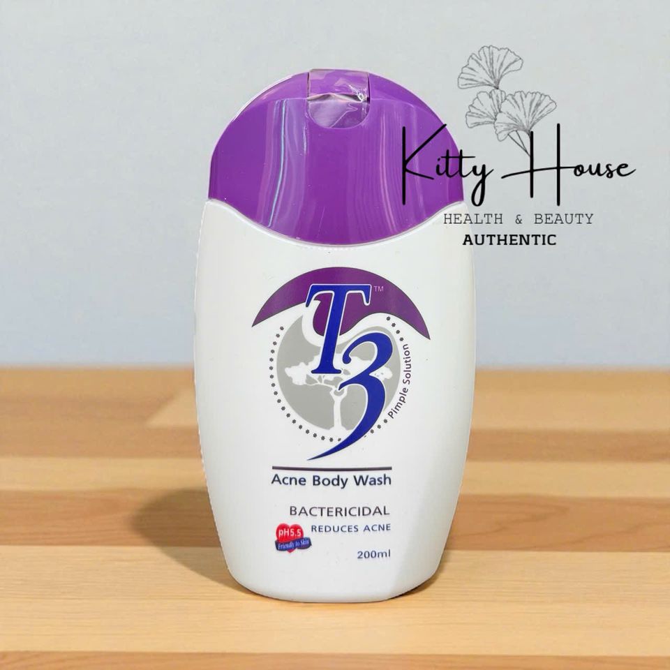 Sữa Tắm T3 Acne Body Wash 200ml - Giảm Mụn, Chiết Xuất Dầu Tràm, Da Mềm Mại, Chính Hãng, Chăm Sóc Cơ Thể Tự Nhiên