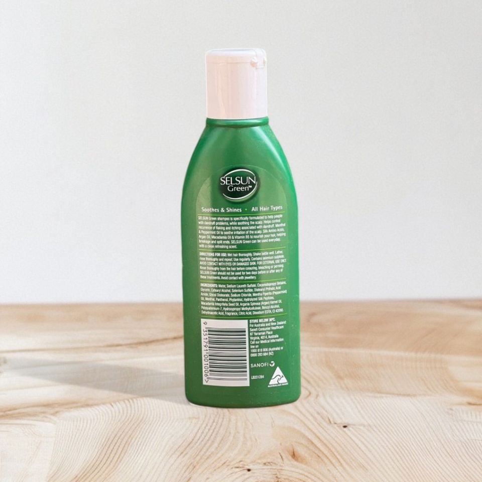 Dầu Gội Ngừa Gàu và Nấm Tóc Selsun Green Úc 200ml - Giải Pháp Cho Tóc Khỏe Mạnh, Đánh Bay Gàu Hiệu Quả