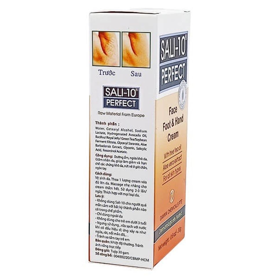 Kem Dưỡng Ẩm Da Tay SALI 10 Perfect - 30g Giảm Nhăn, Dưỡng Ẩm, Chăm Sóc Da Toàn Diện Cho Mọi Loại Da