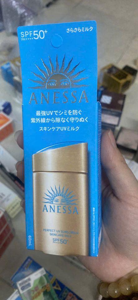 Kem Chống Nắng Anessa Perfect UV Sunscreen Milk SPF50+ 60ml - Bảo Vệ Da Tối Ưu, Chăm Sóc Da Dầu Nhật Bản