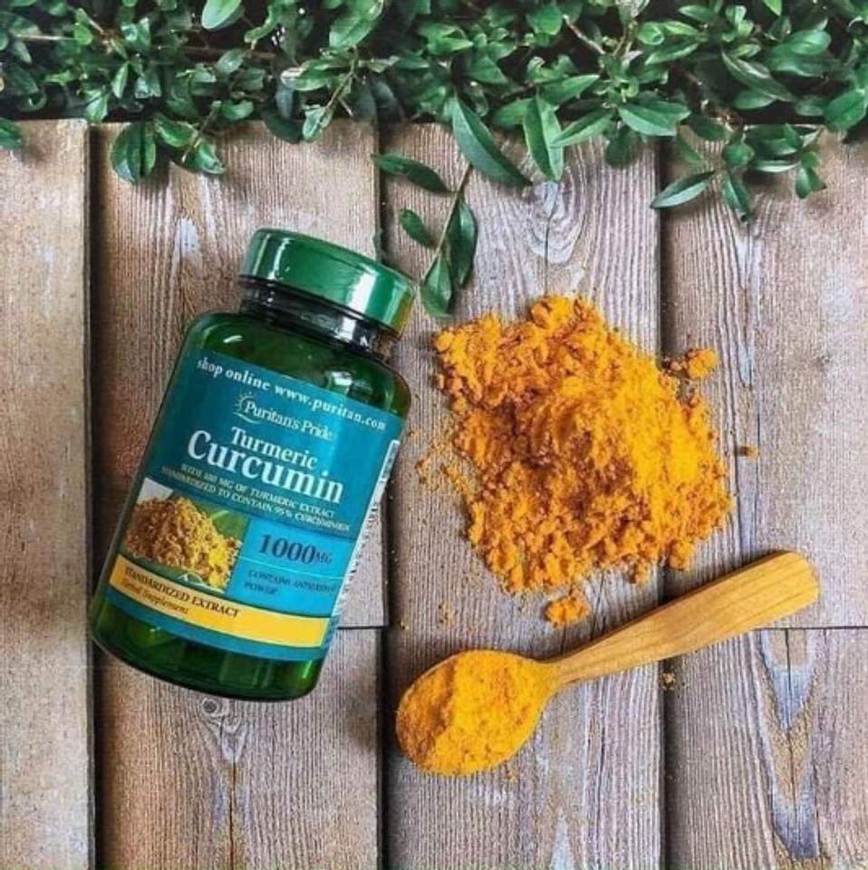 Viên Uống Tinh Nghệ Vàng Puritan Pride Turmeric Curcumin 180 Viên