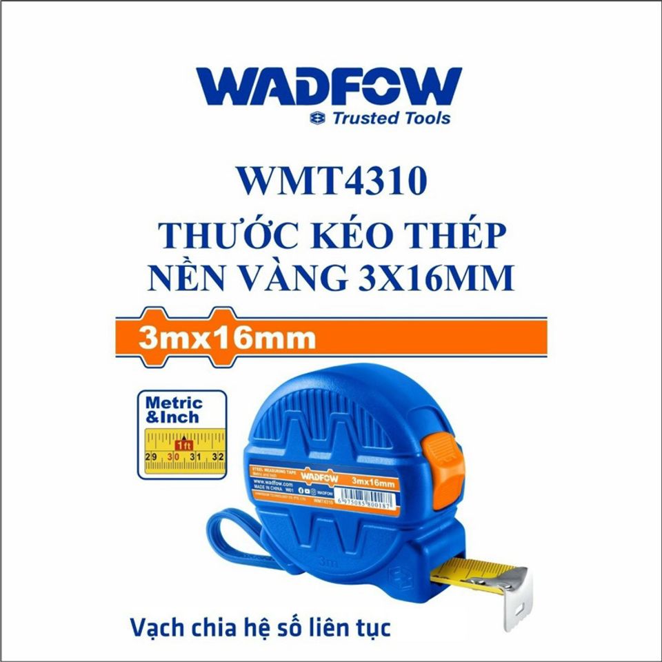 Thước Kéo Thép 3m WADFOW WMT4310 - Đo Lường Mét & Inch Chính Hãng, Dụng Cụ Tiện Ích, Thương Hiệu TOTAL