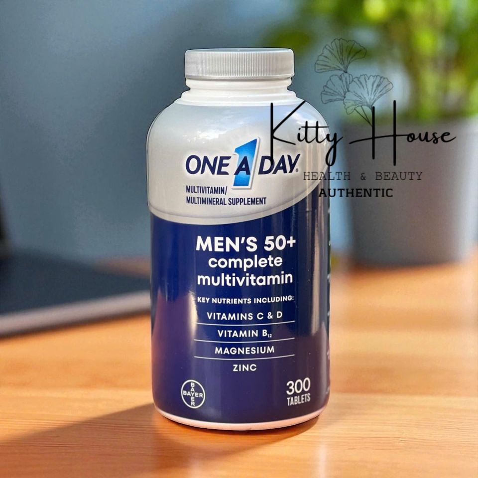 Viên uống Vitamin tổng hợp One A Day Men's 50+ cho nam 300 viên - Bổ sung dinh dưỡng, hỗ trợ sức khỏe tuổi trung niên.