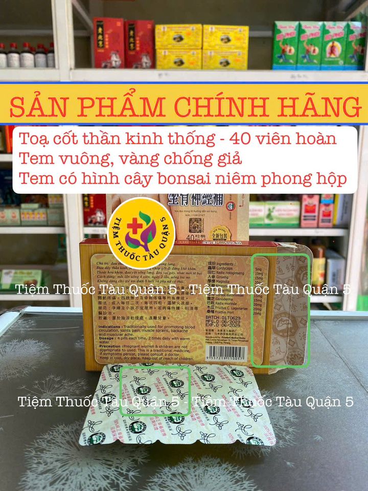 Viên uống Tọa Cốt Thần Kinh Thống 40 viên - Giải pháp giảm đau khớp, thoái hóa, thần kinh tọa, cứng khớp hiệu quả