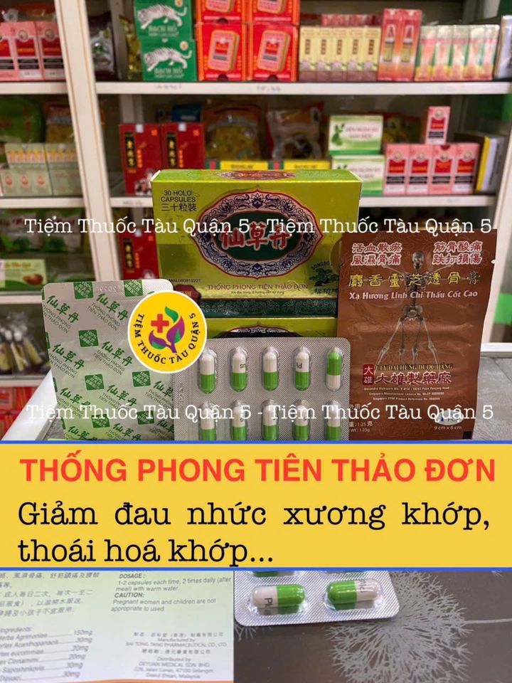Thống Phong Tiên Thảo Đơn Hỗ Trợ Điều Trị Gout - Giảm Đau Khớp, Viêm Khớp, Sản Phẩm Cao Cấp 30 Viên Từ Malaysia