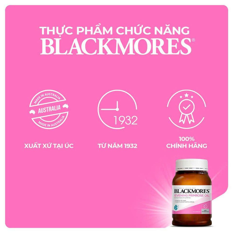 Tinh Dầu Hoa Anh Thảo Blackmores Evening Primrose Oil - Hỗ Trợ Cân Bằng Nội Tiết Tố Nữ Và Sức Khỏe Da, 190 Viên