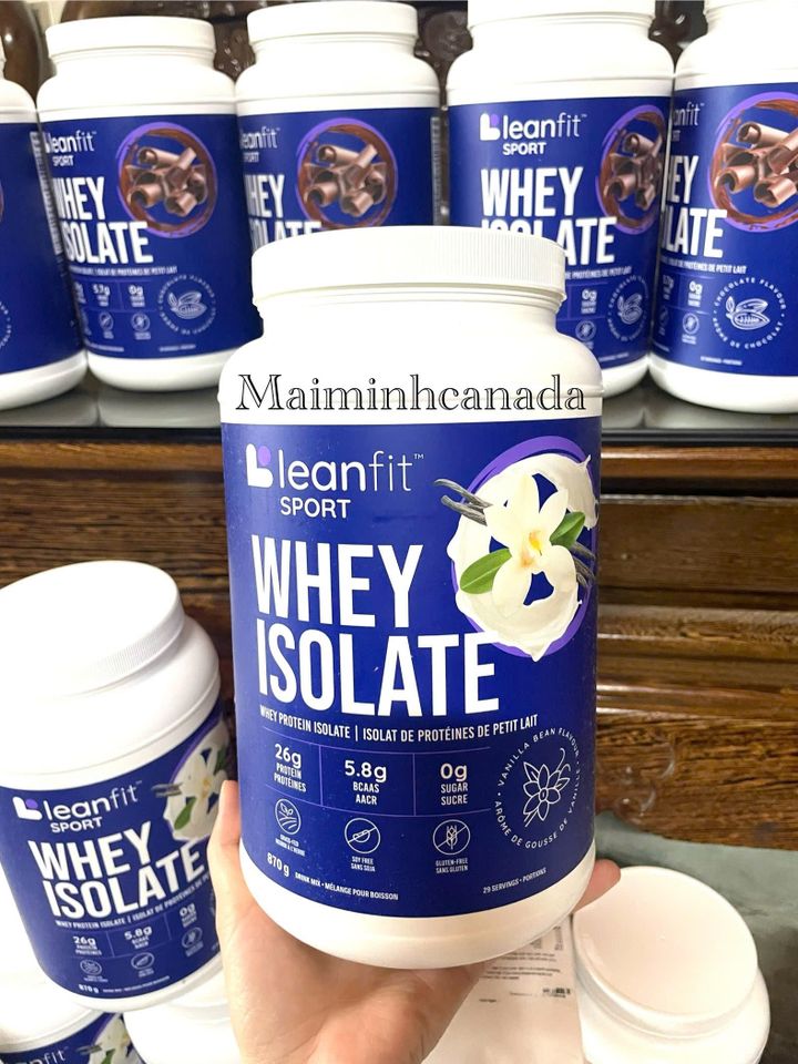 Bột đạm sữa Whey Protein Leanfit Sport Isolate - Tăng cường sức khỏe và phục hồi cơ bắp cho người yêu thể thao và tập gym - Xuất xứ Canada