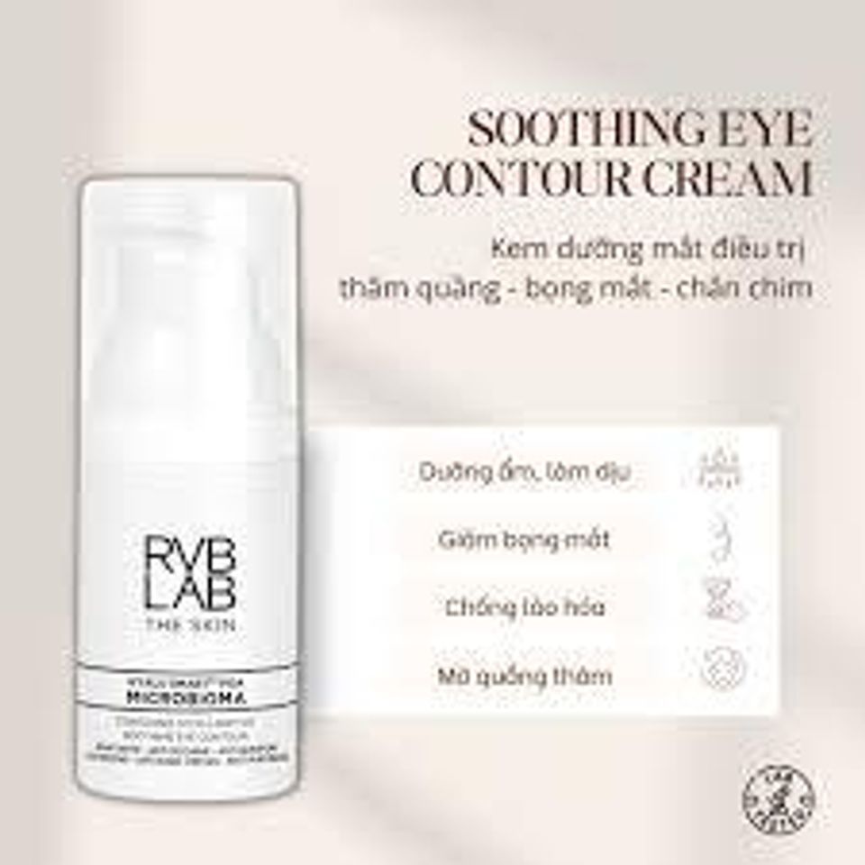 Kem Mắt Giảm Thâm Quầng RVB LAB THE SKIN 15ml - Dưỡng Ẩm, Giảm Bọng Mắt & Chân Chim, Chống Lão Hóa Da Vùng Mắt