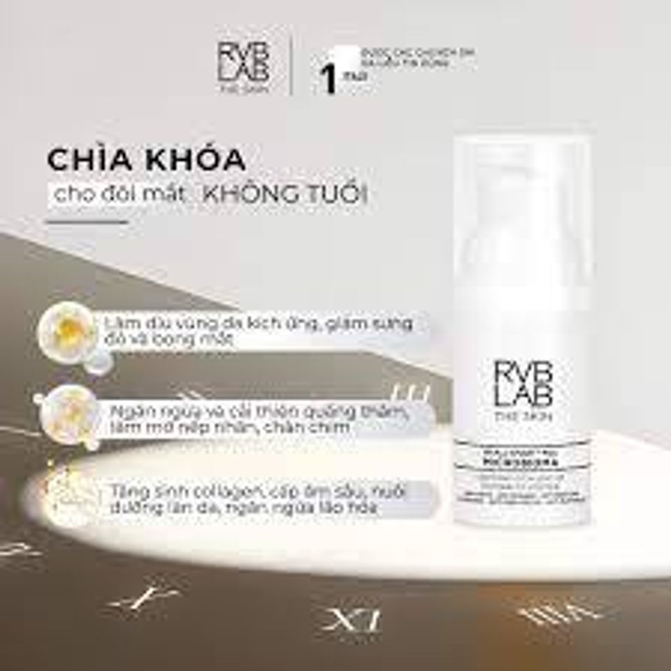 Kem Mắt Giảm Thâm Quầng RVB LAB THE SKIN 15ml - Dưỡng Ẩm, Giảm Bọng Mắt & Chân Chim, Chống Lão Hóa Da Vùng Mắt