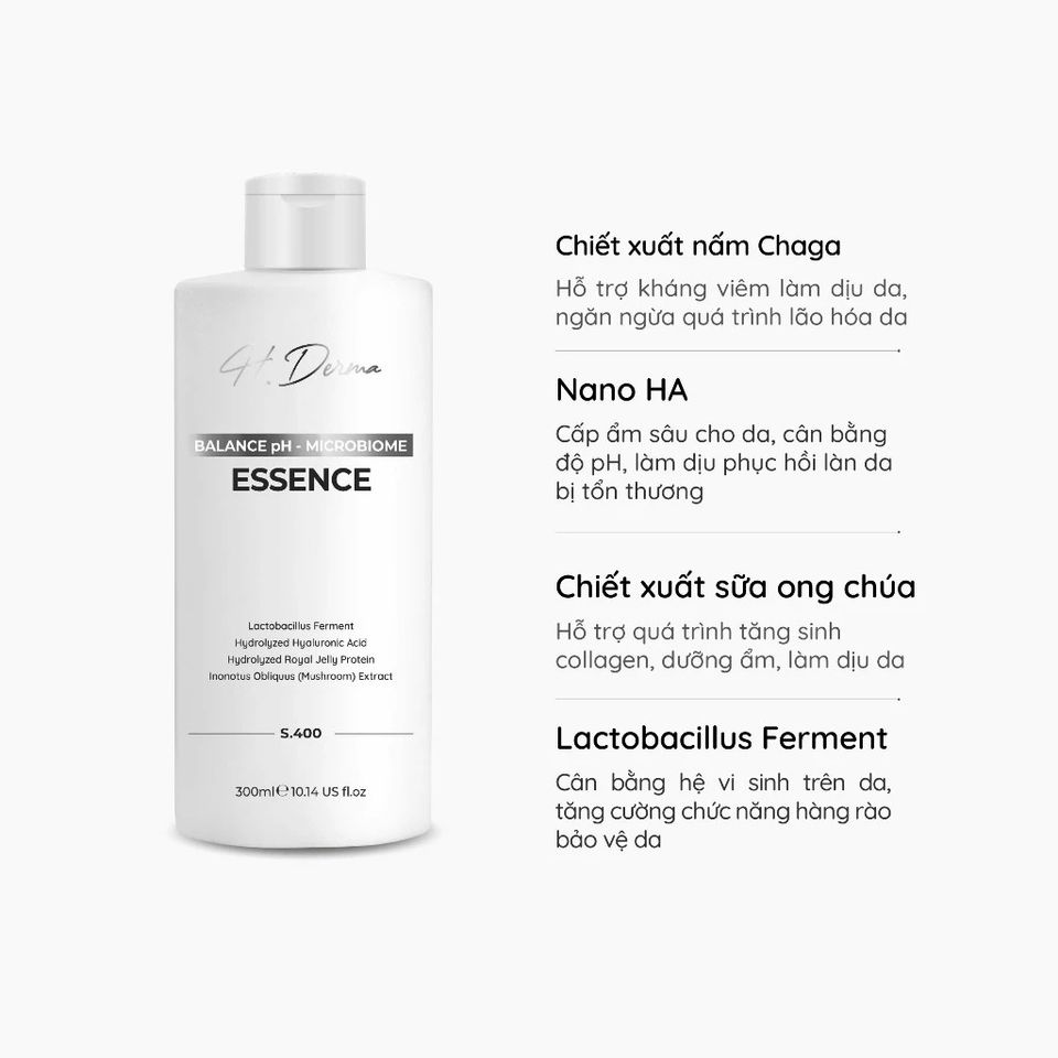 H.Derma Balance pH Microbiome Essence - Tinh Chất Dưỡng Da Cấp Ẩm, Ngăn Ngừa Lão Hóa & Bảo Vệ Hệ Vi Sinh Da