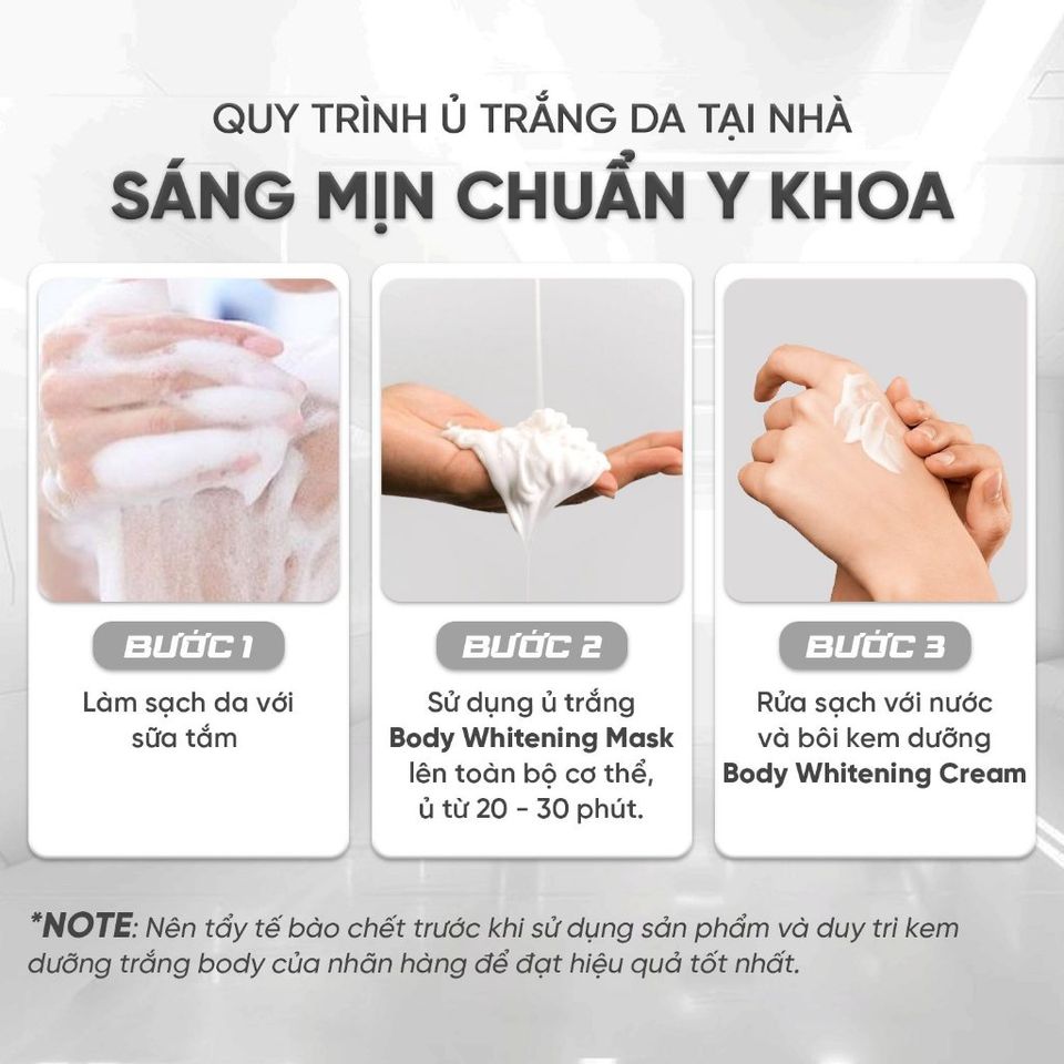 Kem Dưỡng Trắng Toàn Thân H.Derma - Khắc Phục Tông Da, Làm Mịn, Dưỡng Ẩm với Niacinamide và Chiết Xuất Hoa Thiên Nhiên