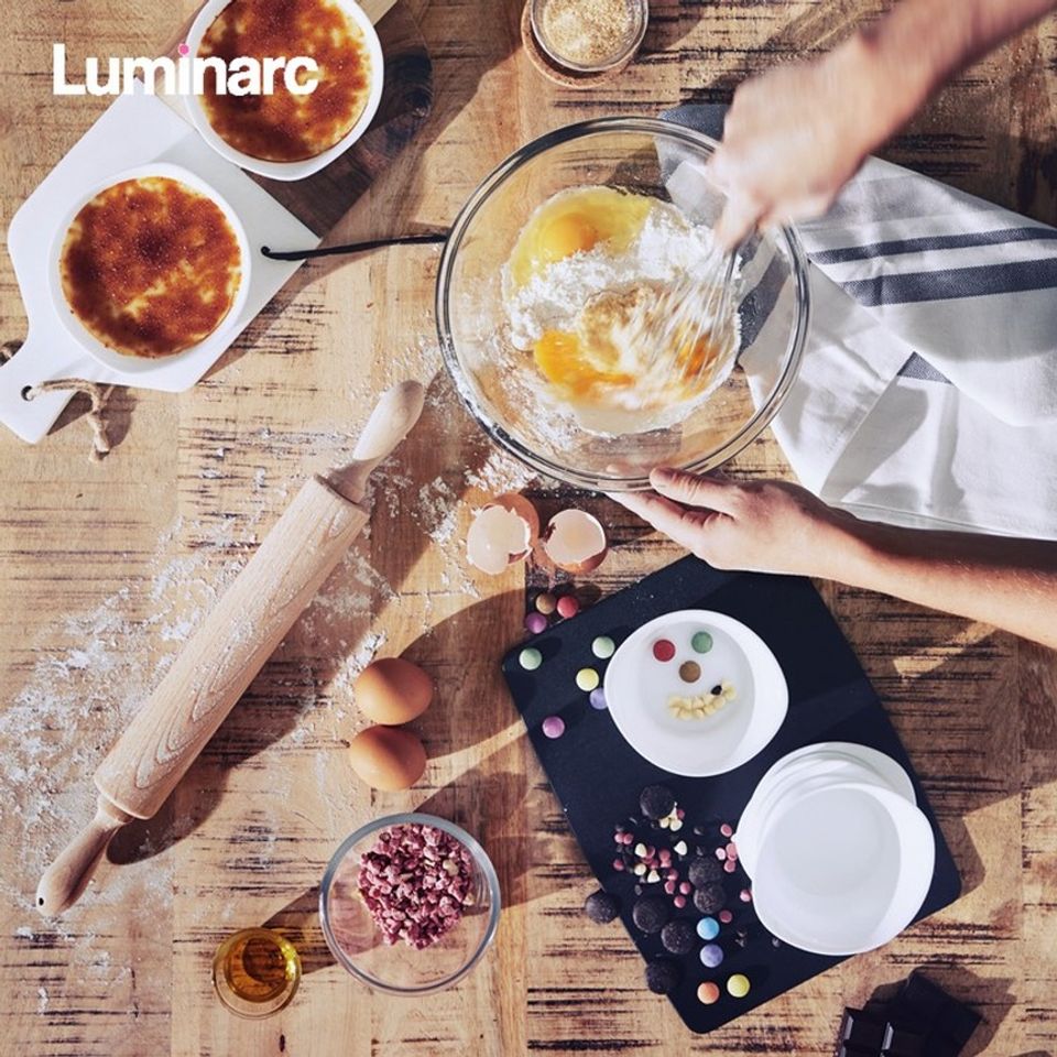Bộ 4 Khay Nướng Thủy Tinh Mini Luminarc Smart Cuisine 11cm - An Toàn Với Lò Vi Sóng và Lò Nướng, Hàng Chính Hãng Pháp