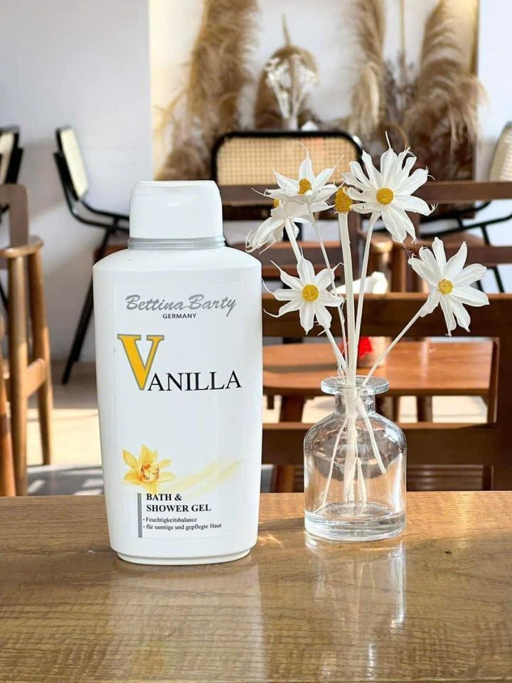 Sữa Tắm Vanilla Bettina Barty 500ml - Hương Thơm Nước Hoa Quyến Rũ, Dưỡng Ẩm và Làm Trắng Da Mịn Màng Tuyệt Đỉnh từ Đức