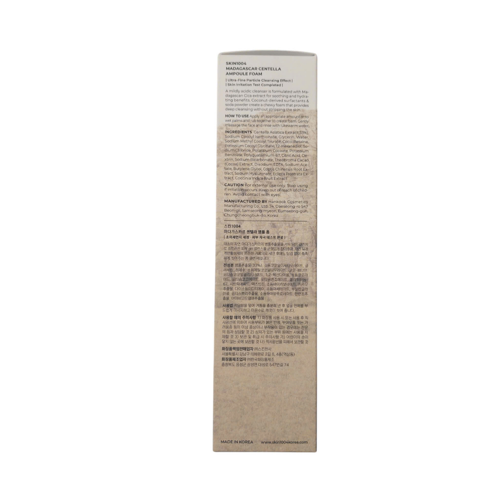 Sữa Rửa Mặt Skin1004 Madagascar Centella Ampoule Foam 125ml - Sạch Sâu Cho Da Nhạy Cảm, Ngừa Mụn, Cấp Ẩm, Dưỡng Da Tươi Trẻ