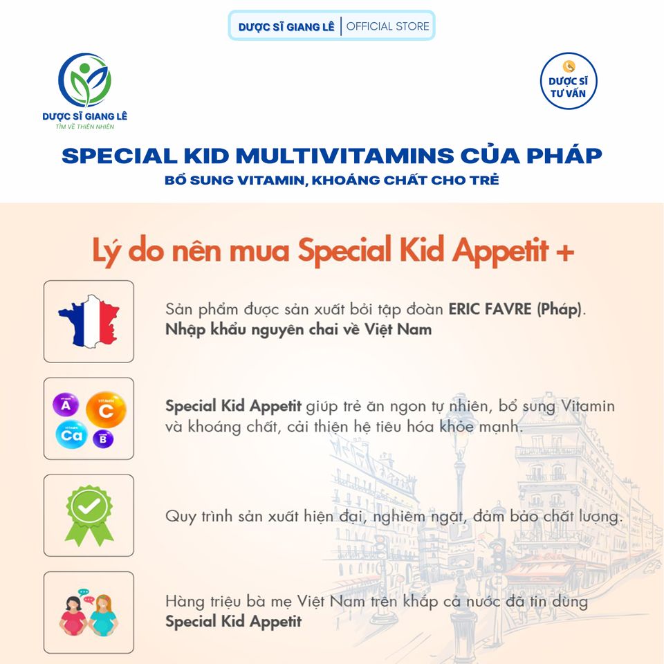 Siro Đa Vitamin Special Kid Multivitamines Eric Favre 125ml - Tăng Cường Sức Đề Kháng Cho Trẻ, Bổ Sung Vitamin Và Khoáng Chất Thiết Yếu
