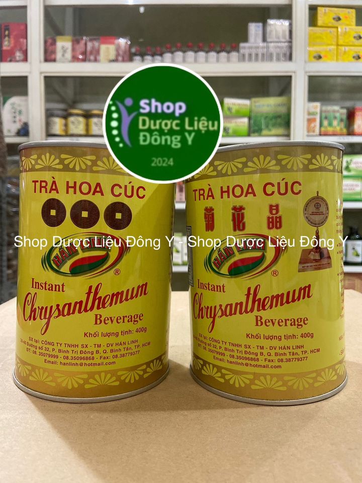Trà Hoa Cúc Hòa Tan Hán Linh 400g - Trà Thảo Mộc Giải Nhiệt, Cải Thiện Tinh Thần và Làm Đẹp Da