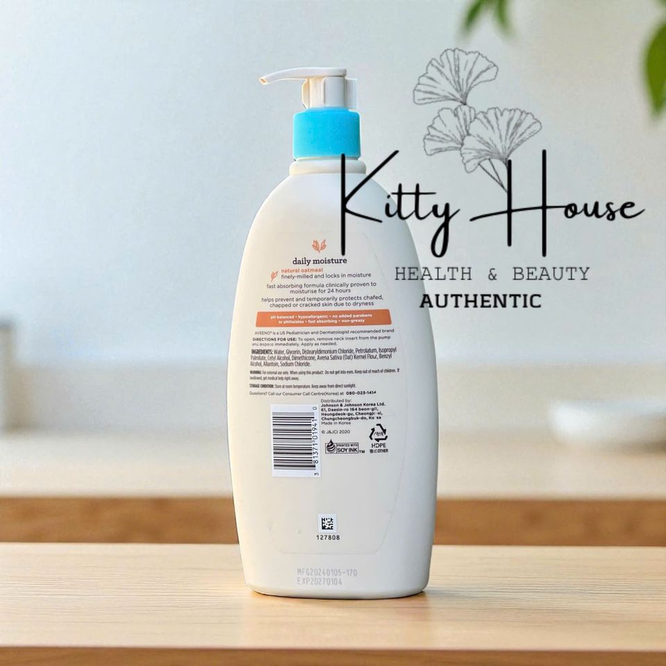 Kem Dưỡng Ẩm Yến Mạch Aveeno Baby Daily Lotion 532ml - Dưỡng Da Trẻ Em Tự Nhiên, Không Hương Liệu, An Toàn Cho Da Nhạy Cảm