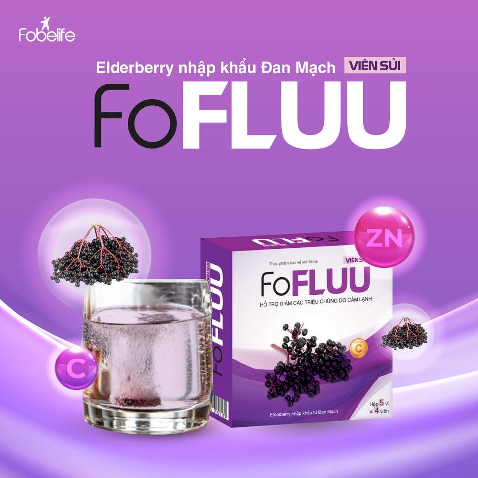 Viên Sủi Trái Cây FoFluu Fobe - Giúp Giảm Cảm Lạnh N1 Hộp 20 Viên - Tăng Cường Sức Đề Kháng Cho Trẻ Em