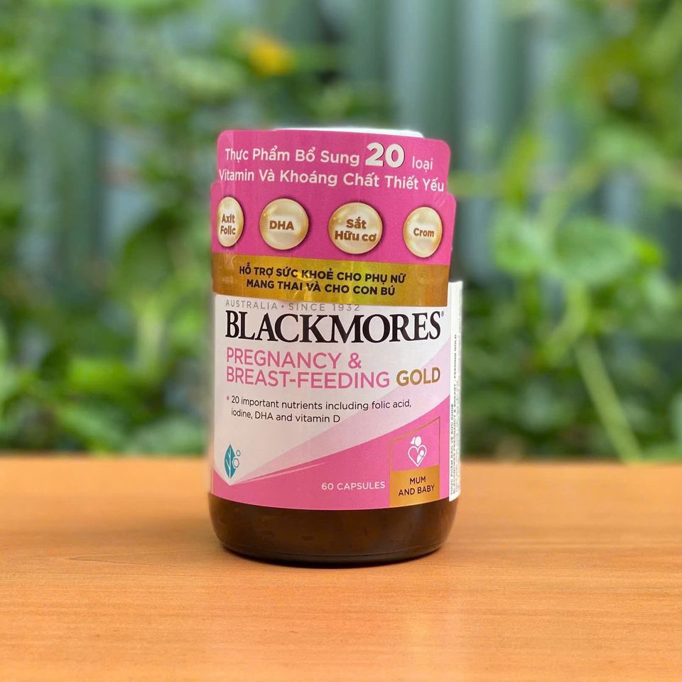 Viên Uống Blackmores Pregnancy & Breast-Feeding Gold - Bổ Sung Vitamin và Khoáng Chất Cho Phụ Nữ Mang Thai (60 viên)
