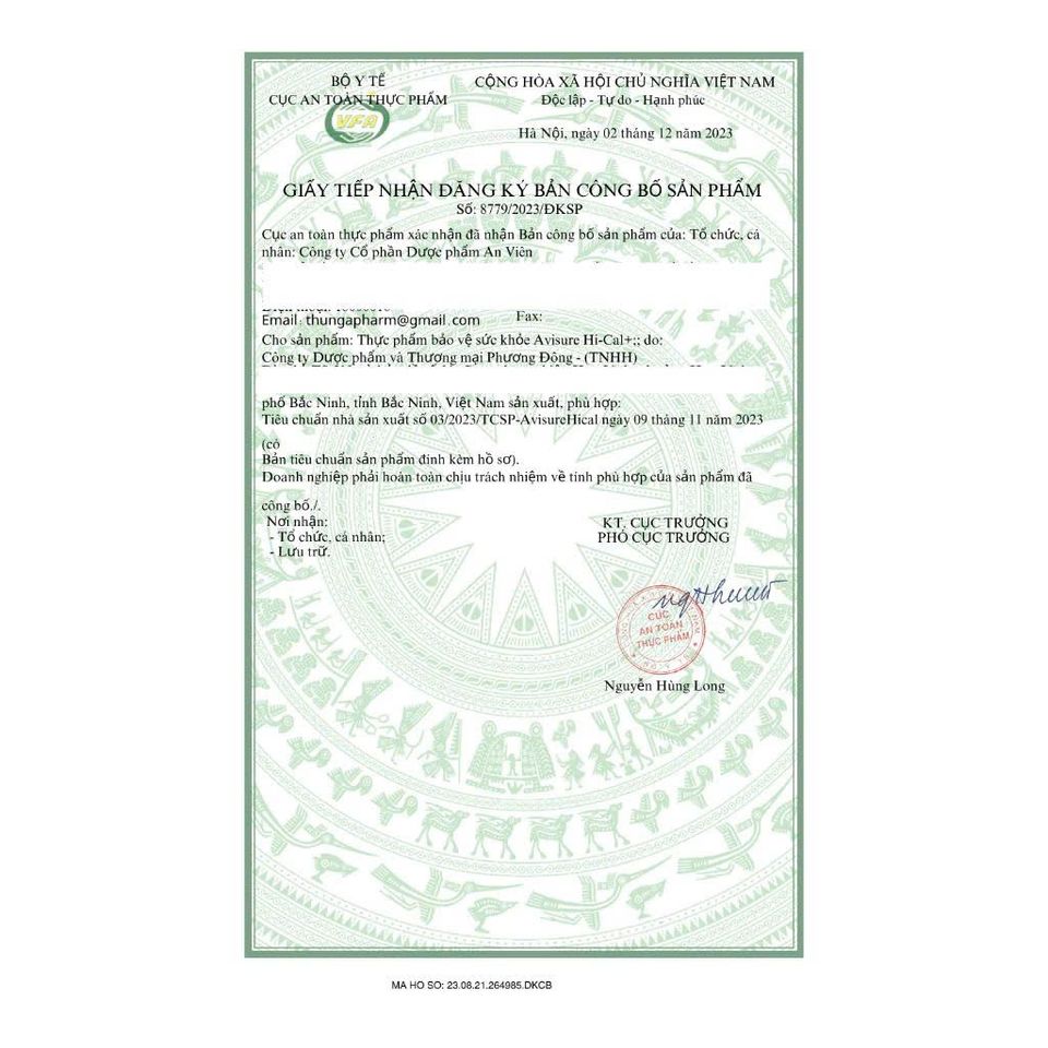 Viên Canxi Nano Sinh Học Avisure Hical cho Bà Bầu và Phụ Nữ Cho Con Bú - Hỗ Trợ Phát Triển Xương Chắc Khỏe, Ngăn Ngừa Loãng Xương