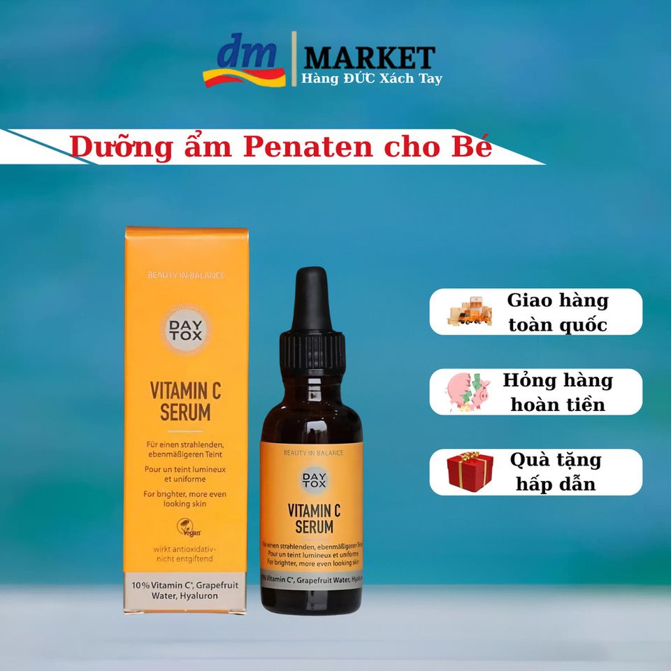Serum Vitamin C Day Tox - 30ml Made in Germany, Chống Lão Hóa, Làm Trắng, Mờ Thâm, Phục Hồi Làn Da Rạng Rỡ