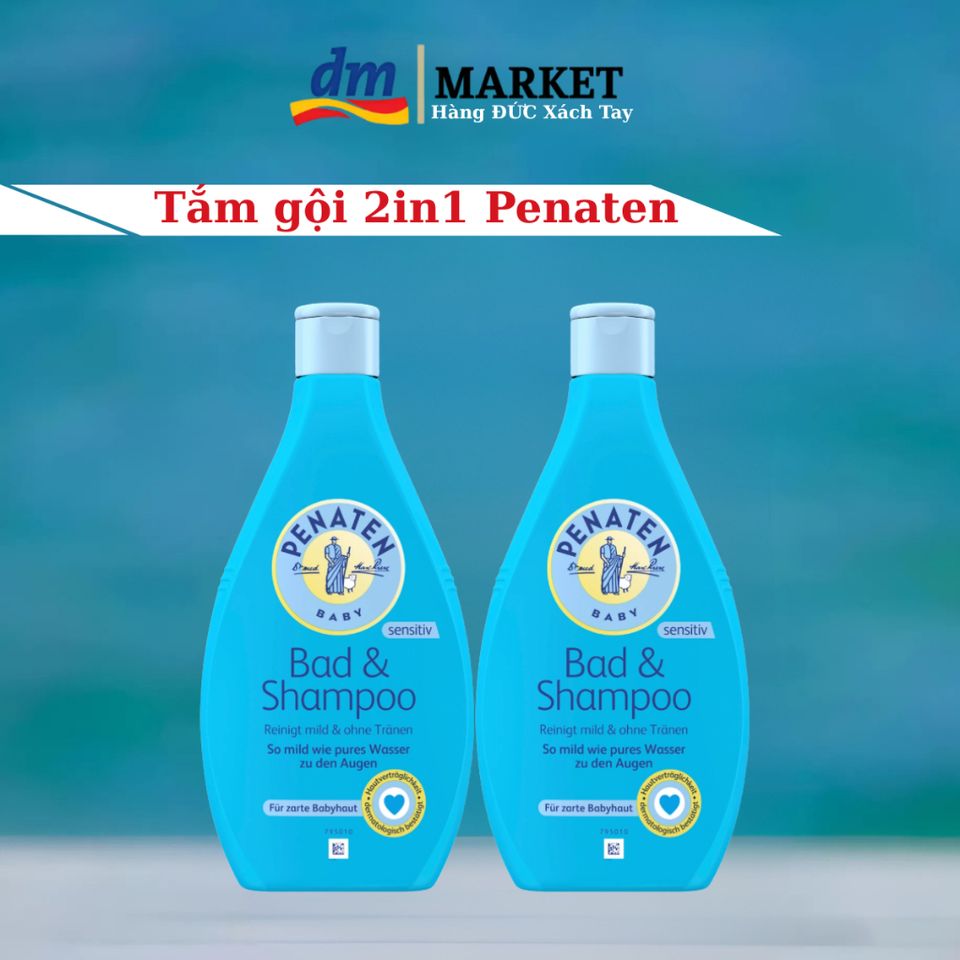Sữa Tắm Gội Dưỡng Da Cho Bé Penaten 400ml - Sản Phẩm Chăm Sóc Từ Thiên Nhiên, An Toàn Cho Trẻ Sơ Sinh, Hương Thơm Mát