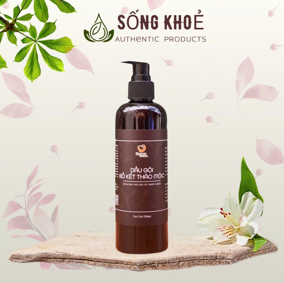 Dầu Gội Thảo Mộc Bồ Kết 250ml & 500ml - Kích Thích Mọc Tóc, Giảm Gàu, Tóc Mượt Mà, Không Cay Mắt