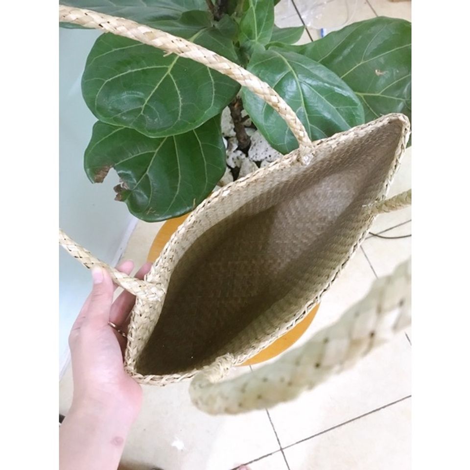 Túi Cói Dáng Rộng Kiểu Cổ Điển Thân Thiện Môi Trường - Túi Đi Biển, Đi Chơi Tiện Dụng Phương Vy Decor