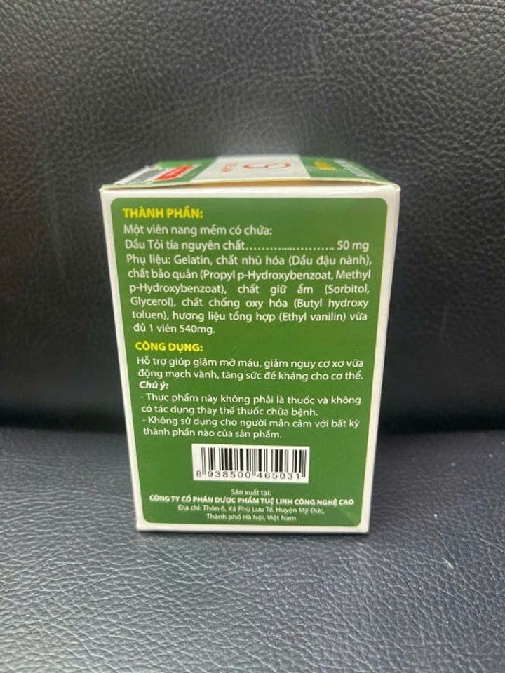 Viên Uống Dầu Tỏi Tuệ Linh Garlic Oil 100 Viên – Hỗ Trợ Giảm Mỡ Máu, Cải Thiện Sức Khỏe Tim Mạch, Cholesterol Thấp