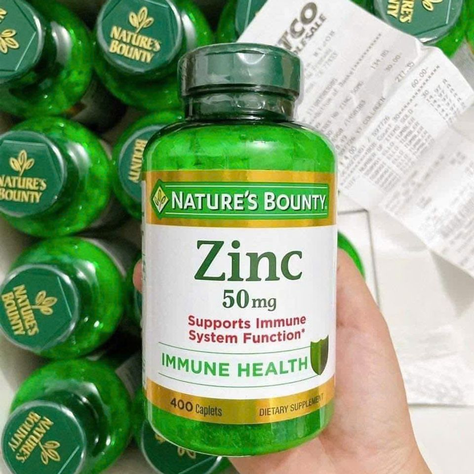 Viên kẽm thuần chay Nature’s Bounty Zinc 50mg 400 viên