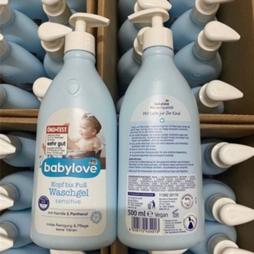 Sữa Tắm Gội 2in1 Babylove Waschgel Sensitive Kamille 500ml - Dành cho Bé Da Nhạy Cảm, Dịu Nhẹ, Không Cay Mắt