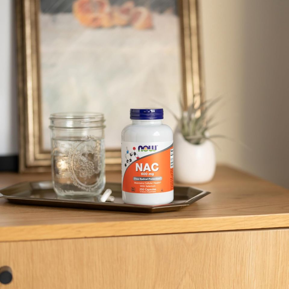 Viên Uống NAC 600mg NOW Foods - Giải Độc Gan Tăng Cường Glutathione, Hỗ Trợ Sức Khỏe Tổng Thể (Hộp 250 viên)