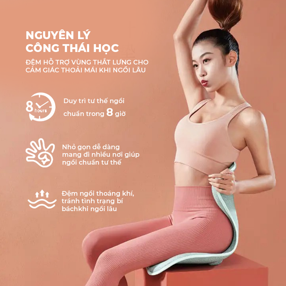 Ghế Bệt Tựa Lưng Công Thái Học ISUNI Bản VIP S2 - Giải Pháp Giảm Đau Lưng Cho Mẹ Bầu, Dân Văn Phòng & Người Cao Tuổi