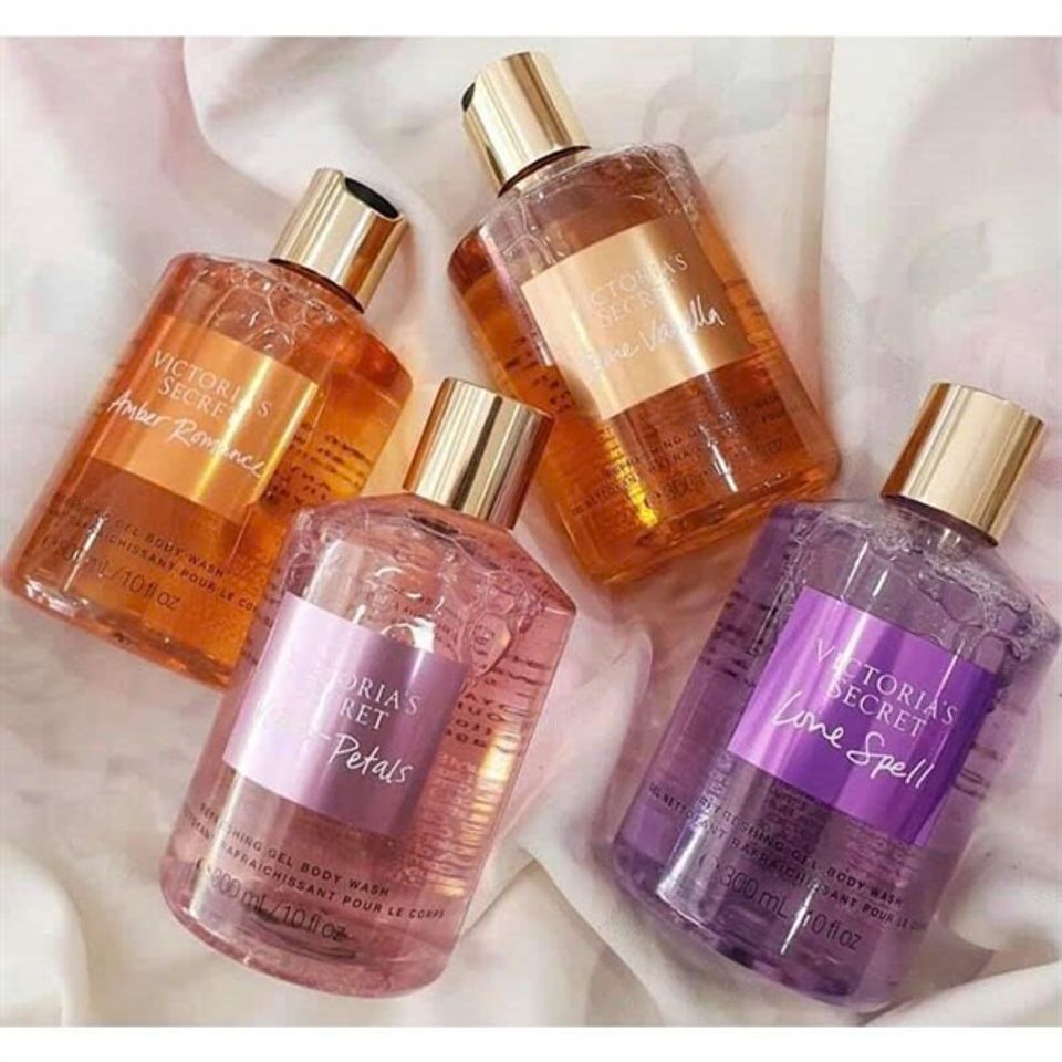 Sữa Tắm Gel Nước Hoa Victoria's Secret Amber Romance 250ml - Hương Thơm Quyến Rũ, Dưỡng Da Mềm Mịn, Chăm Sóc Cơ Thể Hàng Ngày