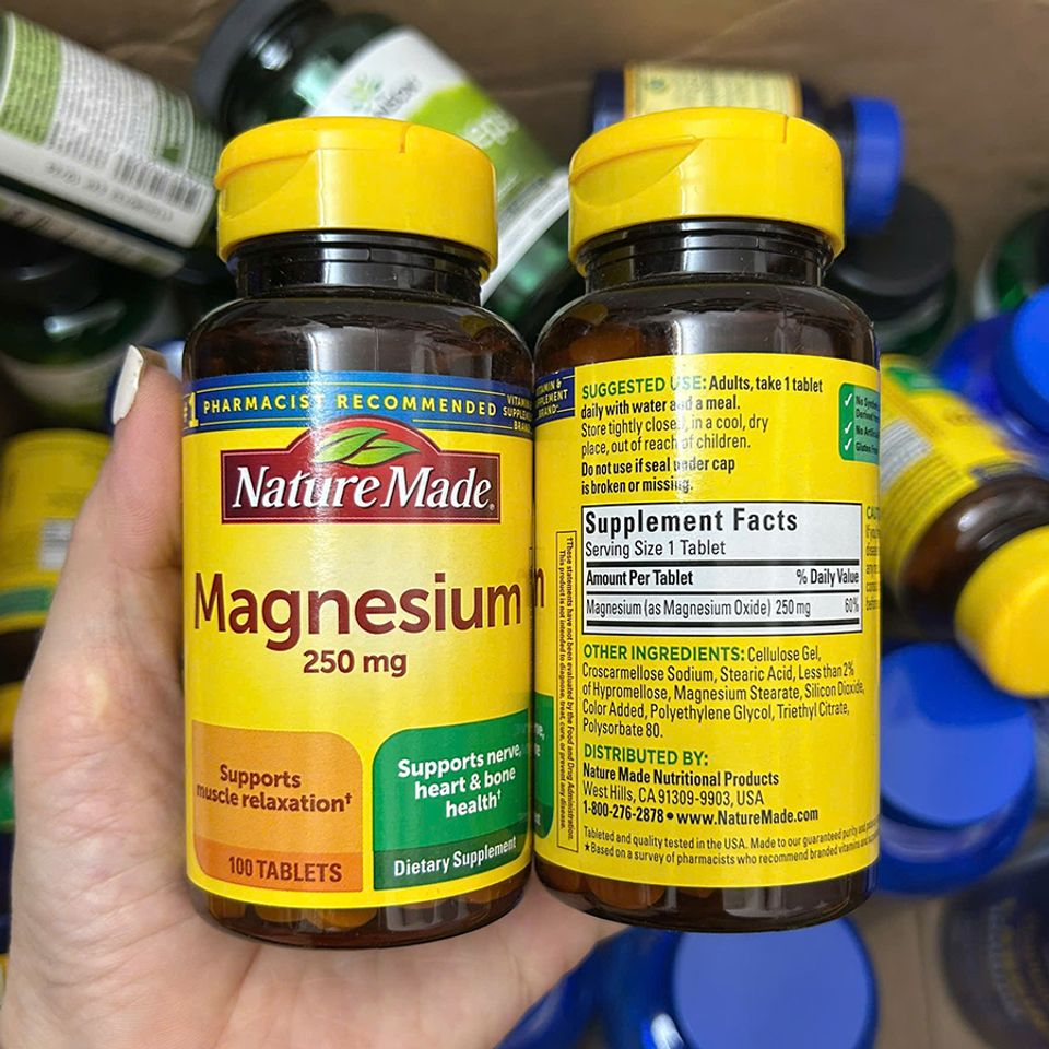 Nature Made Magnesium 250mg 100 viên